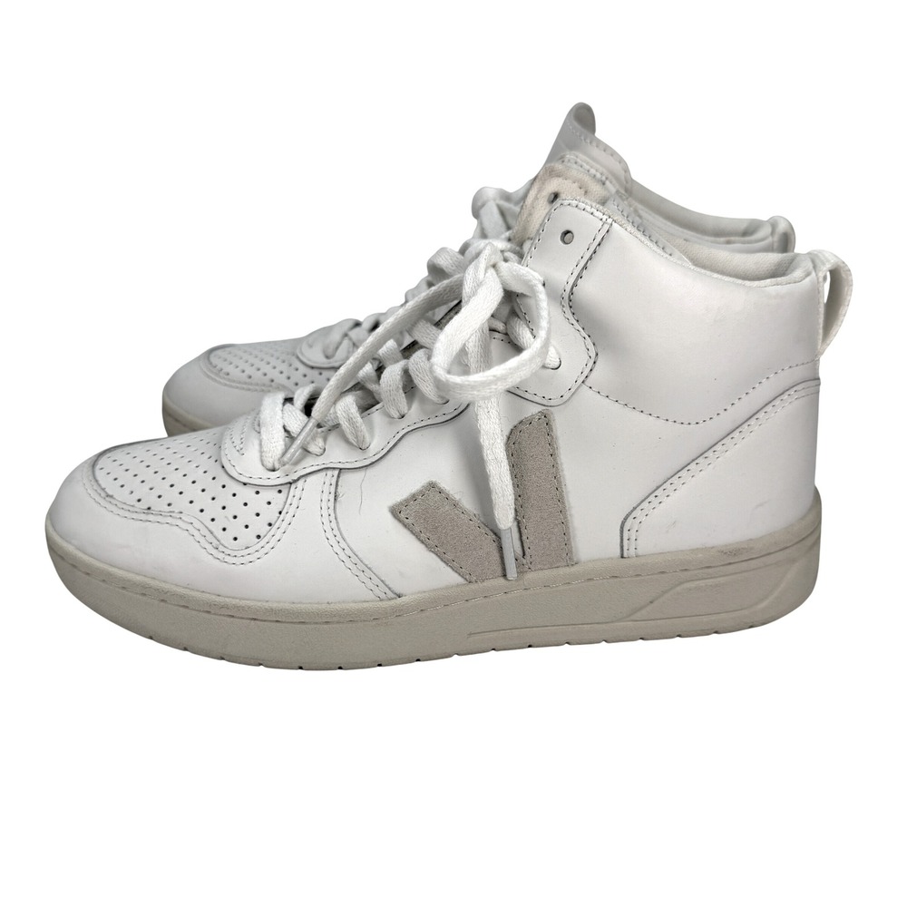 VEJA V-15 Mid Top Sneaker Size 39 White Natural‎ Size 8 - Picture 2 of 6